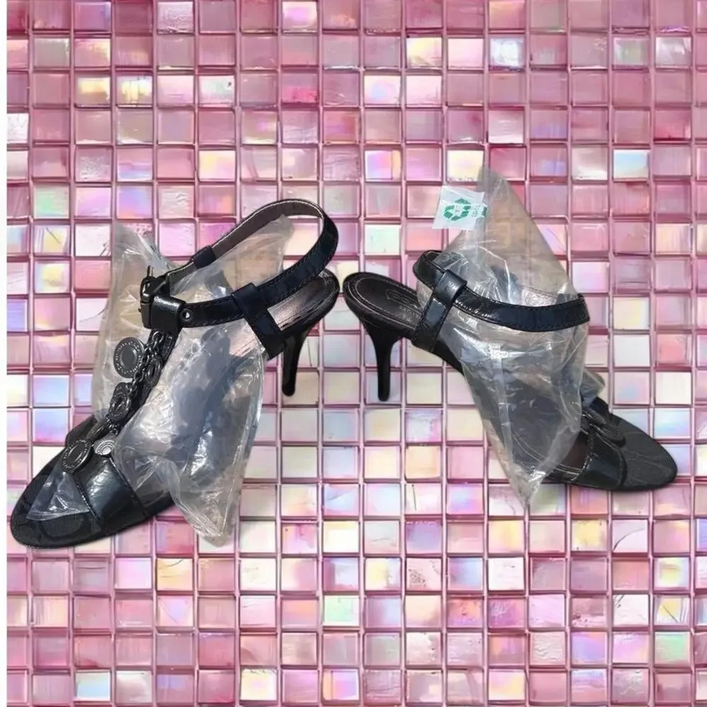 Rare coach black sandals with